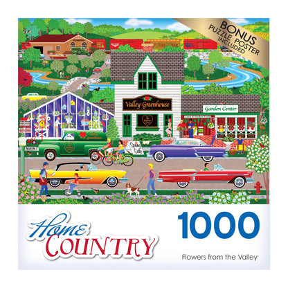 RoseArt Home Country - Flowers from The Valley - 1000 Piece Jigsaw Puzzle