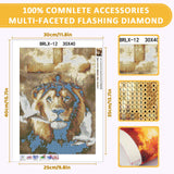 Skyboda Lion Diamond Art Kits for Adults, DIY 5D Jesus Diamond Painting Kit for Adults Beginners, Full Drill Diamond Gem Art Painting Kits Crafts for Wall Art Decor 12x16inch Skyboda