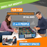 Sport Squad FX40 40 inch Table Top Foosball Table for Adults and Kids - Compact Mini Tabletop Soccer Game - Portable Recreational Hand Soccer for Game Room & Family Game Night - Incl. 2 Foosball Balls Sport Squad