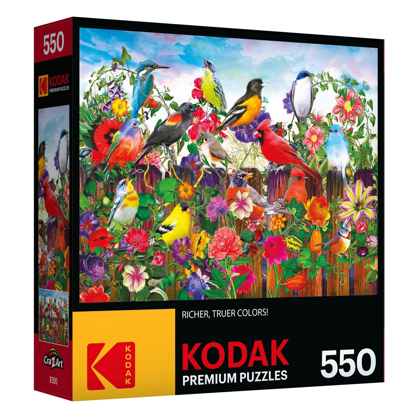 RoseArt - Kodak Premium - Birds and Blooms - 550 Piece Jigsaw Puzzle for Adults