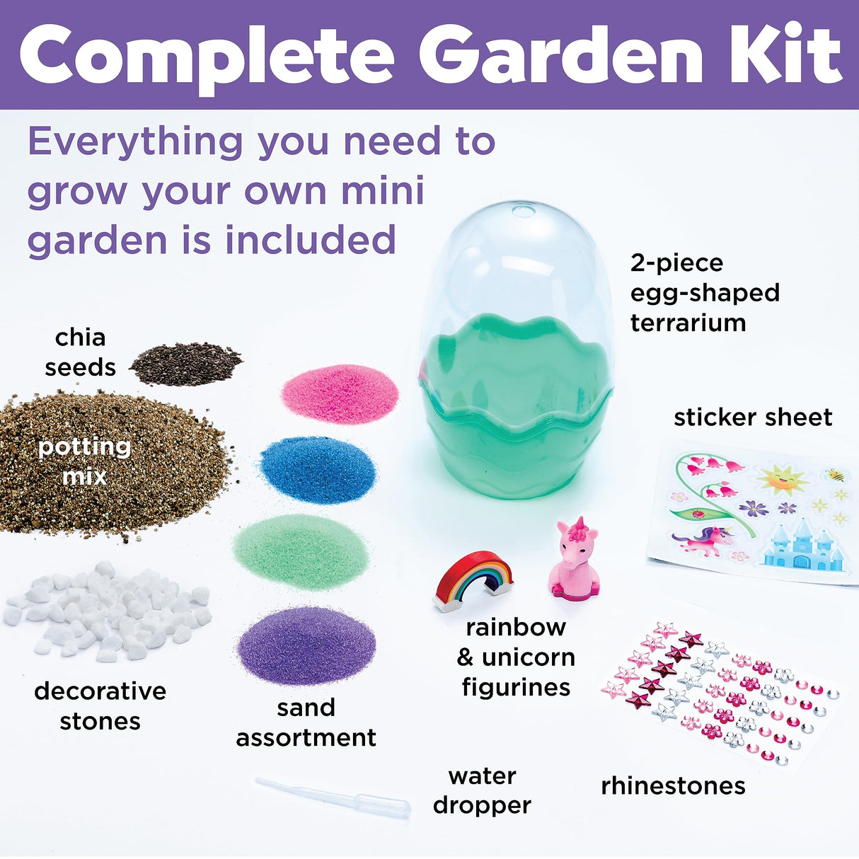 Creativity for Kids Mini Garden: Magical Unicorn Terrarium Kit - Unicorn Gifts for Girls, Kids Craft and Toy, Unique Gifts for Kids (Ages 6+) Creativity for Kids