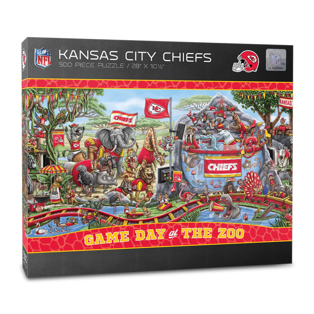 YouTheFan NFL Kansas City Chiefs Game Day at The Zoo 500pc Puzzle YouTheFan
