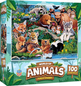 Masterpieces World of Animals 100 Piece Jigsaw Puzzle for Kids - Forest Friends - 11.5"x15" Masterpieces