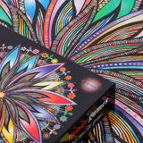 Bgraamiens Puzzle-Blooming Flowers-1000 Pieces Creative Geometric Round Blue Board Colorful Mandala Jigsaw Puzzle Bgraamiens