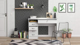 Tvilum Walden Desk with 5 Drawers, White Tvilum
