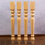 decorluxes Unfinished Farmhouse Table Legs Dining Table 2.8" X 29" Set of 4 DIY Coffee Table Rustic Turned Style Leg | Easy to Paint Any Color You Want (29 inch) decorluxes