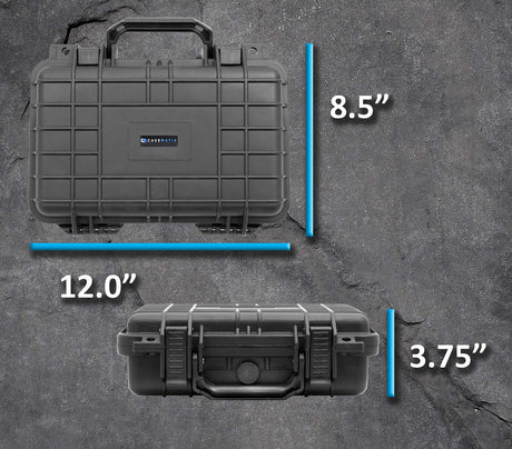 CASEMATIX Hard Gun Case for Pistols - TSA Approved Waterproof & Shockproof Gun Cases for Pistols, Compact 9mm Gun Case for Carrying Handgun with Scope and Accessories CASEMATIX