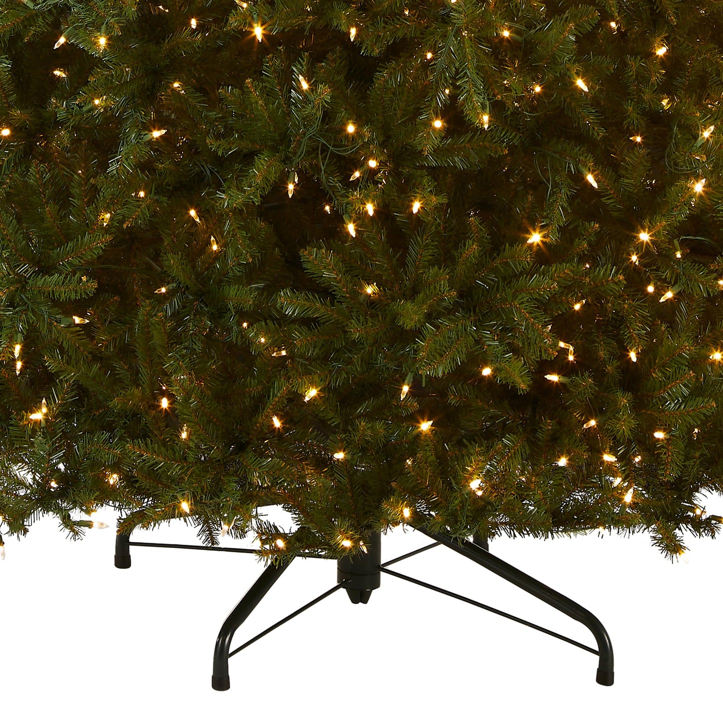 National Tree Company Pre-Lit Artificial Full Christmas Tree, Green, Dunhill Fir, Dual Color LED Lights, Includes Stand, 10 Ft