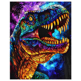 Glass Dinosaur Jigsaw Puzzle，T-Rex 1000 Pieces Jigsaw Puzzles for Adults，27 x 20 Inches Puzzles for Families，HD Quality Stained Glass Dinosaur Photo Puzzle Gift，Family Activity Perfect for Game Nights Tucocoo