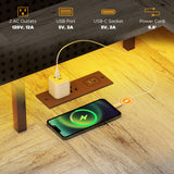 HOMCOM L Shaped Desk with LED Lights and Power Outlets, 59" Gaming Desk with Monitor Stand and Storage Shelves, Corner Computer Desk for Home Office, Small Space, Distressed Gray HOMCOM