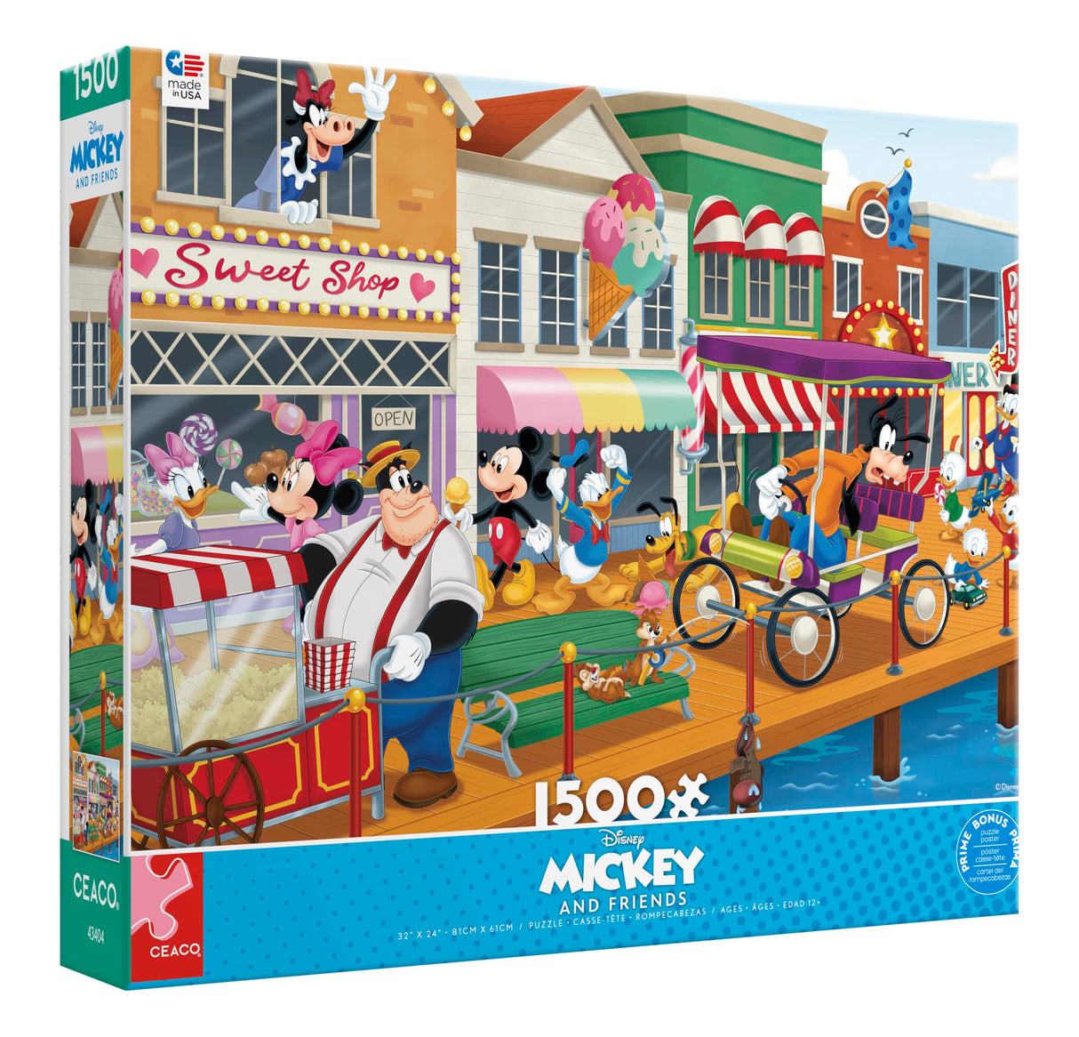 Ceaco - Disney - Mickey & Friends Boardwalk Fun - 1500 Piece Jigsaw Puzzle Ceaco