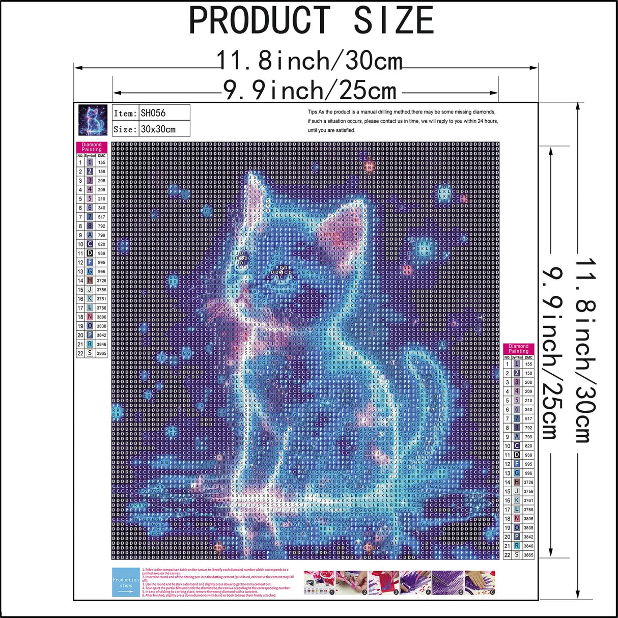 SHICERNHJ 5D Diamond Art Painting Kits for Adults, Animal Cat Full Drill Diamond Painting Kits for Beginner,DIY Round Diamond Dots Painting Art Kits for Adults Gem Art Home Wall Decor 12 X 12inch SHICERNHJ