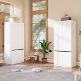 Mhsatyrs Armoire Wardrobe Closet with Doors: 75" White Large Wardrobe Closet with 4 Doors, Clothes Cabinets for Bedroom Armoires with Storage, Wood Wardrobes Closets for Hanging Clothes (C+C, 63") Mhsatyrs