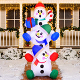Joiedomi 6 FT Christmas Inflatable Stacked Snowman with Build-in LEDs Blow Up Inflatables for Xmas Party, Home Indoor Outdoor Yard Garden Lawn Winter Décor Joiedomi