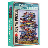 TDC Games Classic Car Puzzle Fabulous 50s Junkpile by Dale Klee, 1000 Piece Jigsaw Puzzle for Kids and Adults, 26.75 x 19.25 inches Educational Puzzles, Difficult and Challenging Classic Car Puzzle TDC Games