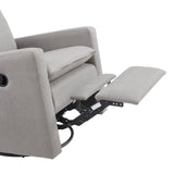 Oxford Baby Uptown Upholstered Swivel Glider and Recliner Nursery Chair, Gray Oxford Baby
