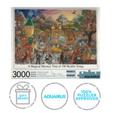 Aquarius The Beatles Magical Mystery Tour (3000 Piece Jigsaw Puzzle) - Officially Licensed Beatles Merchandise & Collectibles - Glare Free - Precision Fit - 32 x 45 Inches AQUARIUS