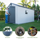 Lifetime Outdoor Storage Shed, 8 x 12.5 Foot Lifetime