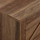 Walker Edison Tinsley Barn-Door Low Stand for TVs up to 80 Inches, 70 Inch, Rustic Oak Walker Edison