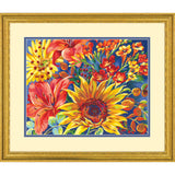 Dimensions Sunflower on Blue Paint by Number Kit for Adults and Kids, 14" x 11", Multicolor Dimensions
