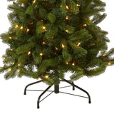 National Tree Company Pre-Lit 'Feel Real' Artificial Slim Downswept Christmas Tree, Green, Douglas Fir, Dual Color LED Lights, Includes PowerConnect and Stand, 6.5 feet National Tree Company