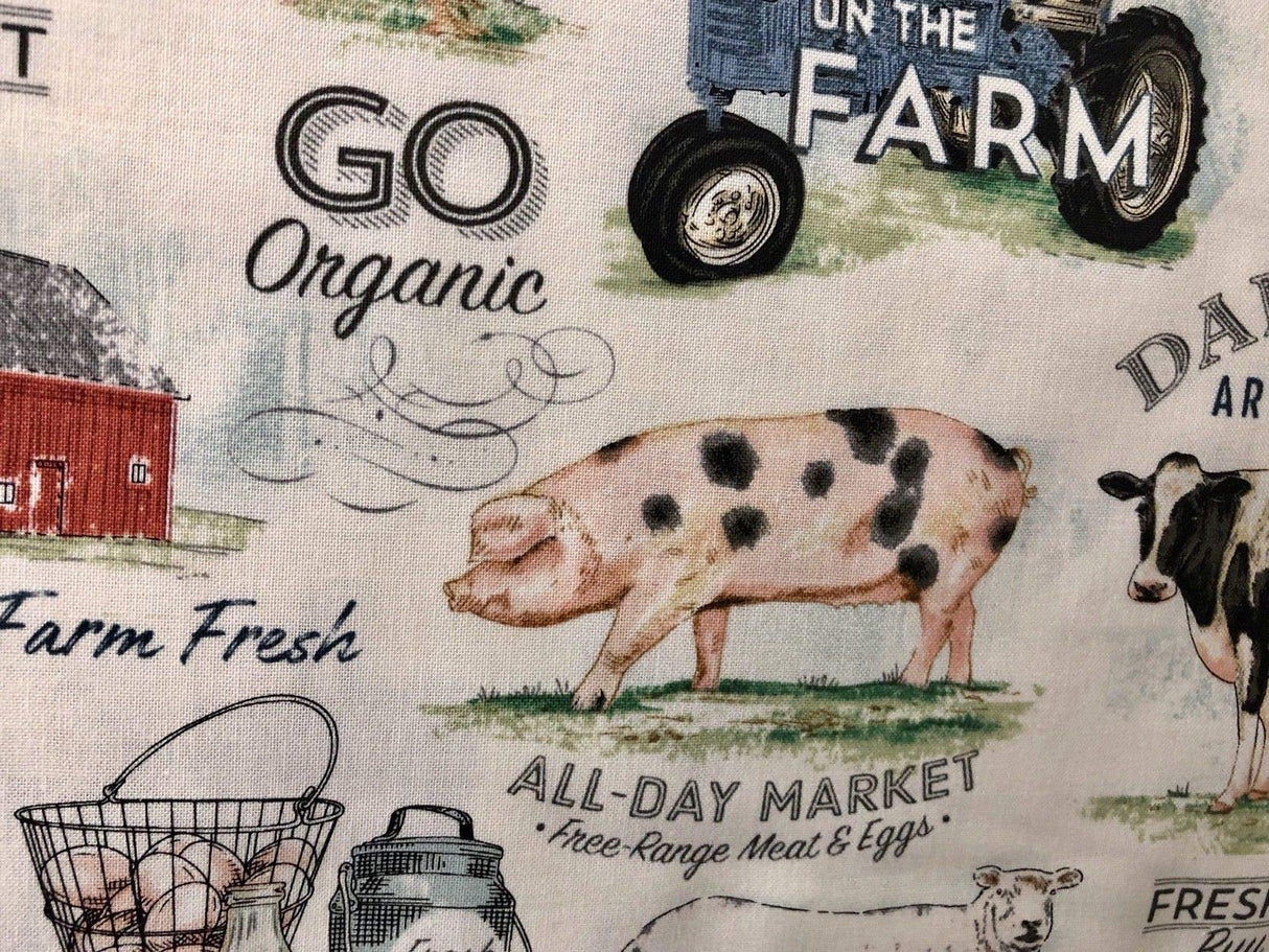 Farmhouse Valance Country Decor Dairy Farm Cow Topper Barn Wedding Decor Barn Pig Home Decor Cotton Window Treatment 43W x 14L Home LIving Curtain Gift Idea Housewarming Generic