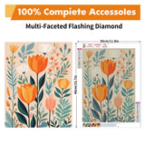 Yeadiffy Diamond Art Painting Kits for Adults Diamond Art Kits for Adults Beginners,5D Translucent Gems Diamond Painting,DIY Full Drill Diamond Gem Art and Crafts 12x16inch (Floral) Yeadiffy