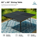 MFSTUDIO Patio Table and Chairs Set, Patio Dining Set for 8 with Umbrella Hole, 9 Piece Outdoor Patio Furniture Set for Deck/Backyard/Poolside/Garden MFSTUDIO