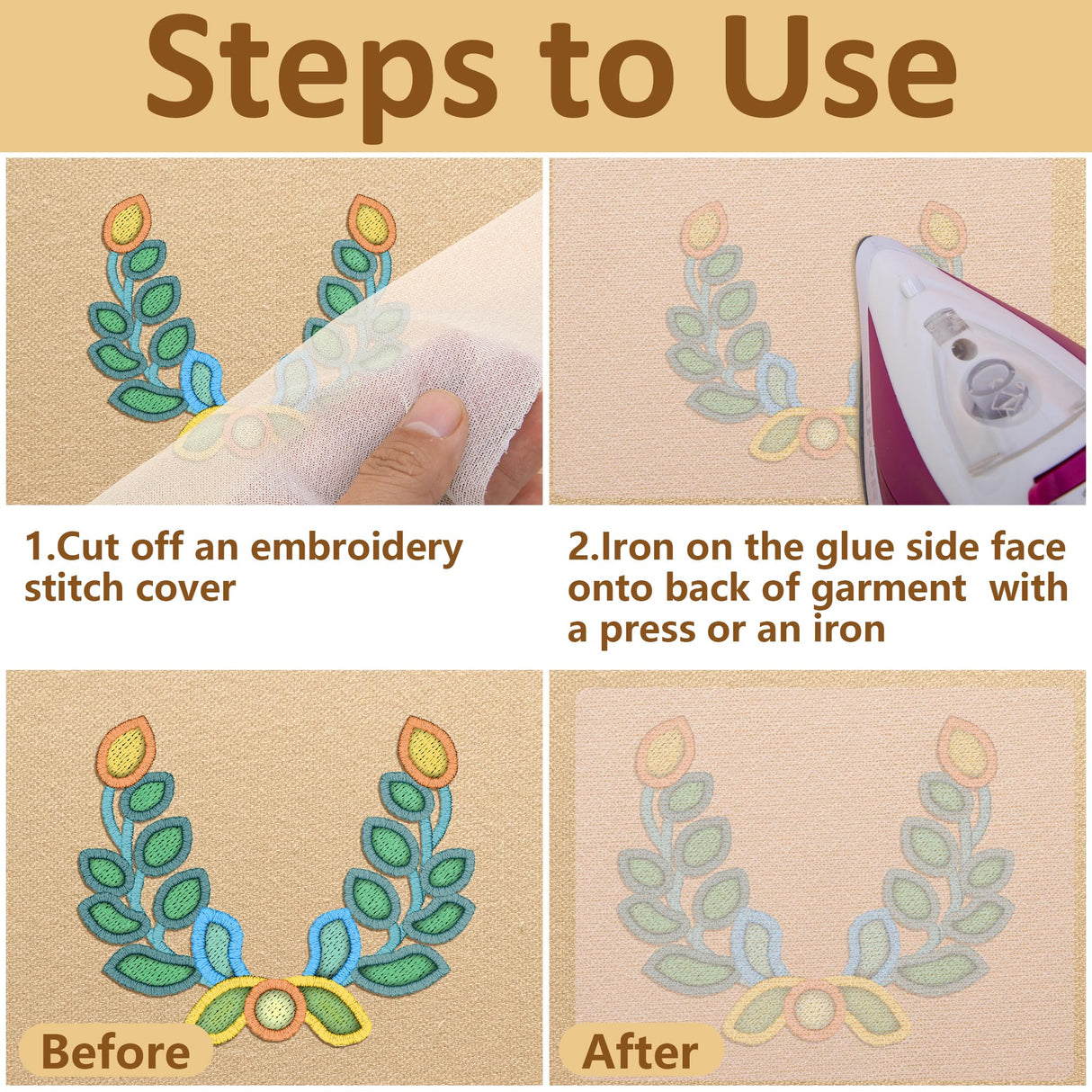 codree 13" x 22 Yd Extra Long Soft & Cozy Embroidery Stitch Cover - Washable Iron On Soft Touch Embroidery Backing - Prevent Scratchy Stitch Covering for Sewing codree