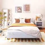 THEOCORATE 7 Inch Full Box Spring, Metal High Profile Spring, Heavy Duty Mattress Foundation, Easy Clean Cover, Quiet, Non-Slip, Simple Assembly THEOCORATE