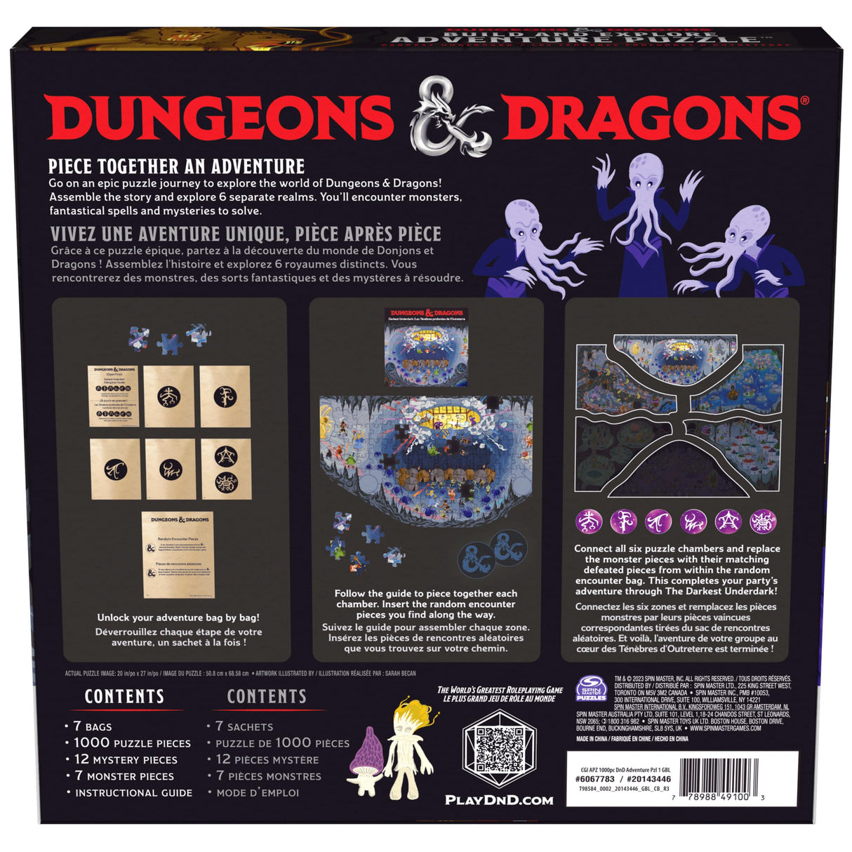 Dungeons & Dragons, Build and Explore Adventure Puzzle, DND Adult Puzzles, Dungeons and Dragons 1000 Piece Puzzles for Adults and Kids Ages 12+ Spin Master Games