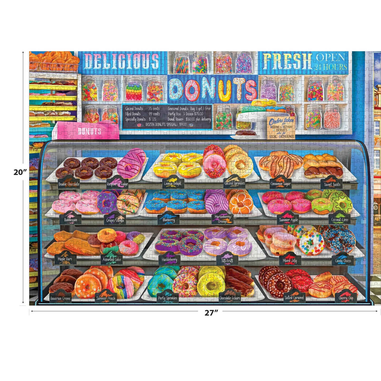 RoseArt - Kodak Premium - Delicious Donuts Daily - 1000 Piece Jigsaw Puzzle for Adults