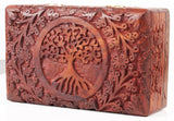 ARTISENIA Valentine's Day Gifts Wooden Jewellery Box Organiser Handmade Keepsake Box with Tree of Life Design for Ring Bracelet Necklace Accessories Jewelry Tarot cards Box Great for Gifts ARTISENIA
