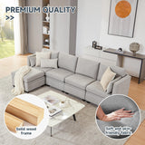 Weture Modular Sectional Sofa, Grey, L Shaped, 5 Seat, Convertible, High Supportive Sponges, Storage, Sofa Couch for Living Room Weture