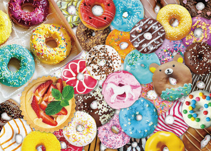 Jigsaw Puzzles 1000 Pieces for Adults, Families (Colorful Donuts) Pieces Fit Together Perfectly