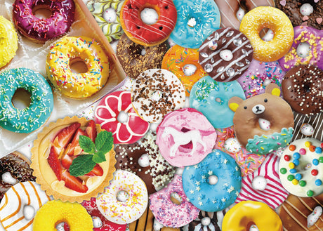 Jigsaw Puzzles 1000 Pieces for Adults, Families (Colorful Donuts) Pieces Fit Together Perfectly Nattork
