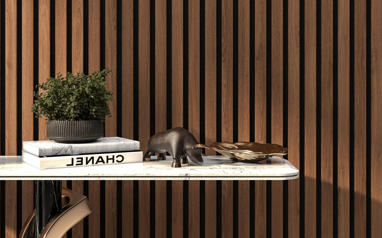 Generic 94"" L x 24"" W Acoustic Wood Wall Paneling, Decorative Sound Proof Panels for Walls and Ceilings, 3D Slat Wood Wall Panels (Set of 10) (Light Maple), ACP10 WoodArtSupply