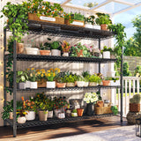 REIBII 60" W Storage Shelves 4 Tier Wire Shelving Unit with Wheels 3000 LBS Heavy Duty Steel Commercial Shelving for Garage,Pantry,Warehouse,Kitchen,School, Business,60”W ×24”D×65.3”H REIBII