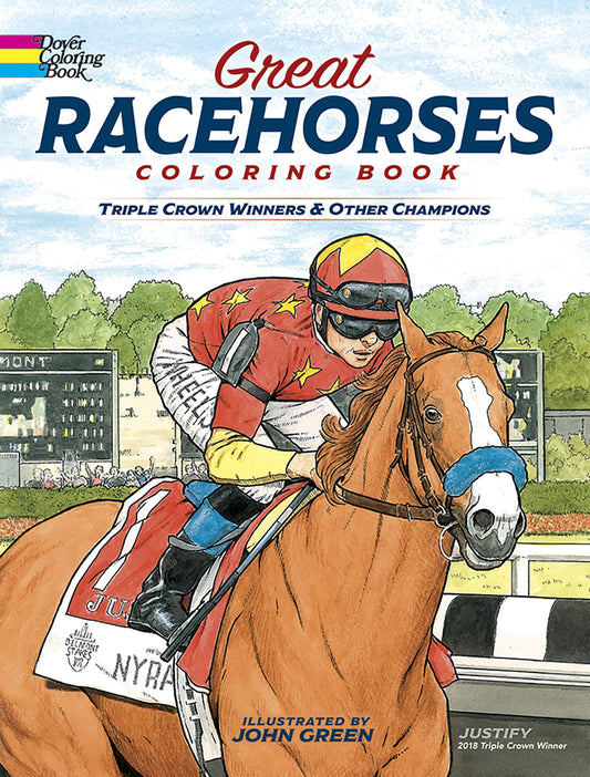 Great Racehorses Coloring Book: Triple Crown Winners and Other Champions (Dover Animal Coloring Books)