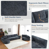 Merax 141.7" Modular Sponge Sofa Cloud Sectional Couch,5 Seater Oversized U-Shaped with Deep Seat for Living Room Merax