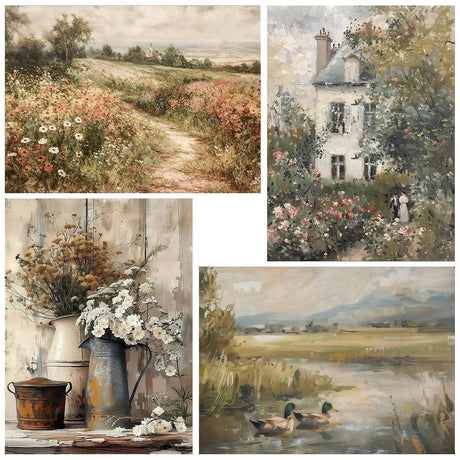 WUDWL 4 Pack Paint by Numbers Kit for Adults Kids, Adults Paint by Numbers Kits, Flowers and Plants DIY Acrylic Oil Painting Number Kits for Home Wall Decor Gifts 12x16 Inch WUDWL