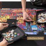 Tektalk Higher-Capacity Design with 6 Felt Sorting Trays, Jigsaw Puzzle Roll-up Mat in Delicate Packaging Box with Hand Pump, for Saving and Storing for 2000, 1500, 1000, 500 Jigsaw Puzzle Pieces Tektalk