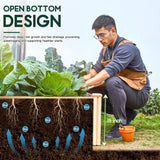 SPECRAFT 15 Inch Depth 8x4 FT Deep Wooden Raised Garden with Open Base, Extra Large Planter Box for Deep-Rooted Plants, Ideal for Outdoors, Patio, Backyard SPECRAFT