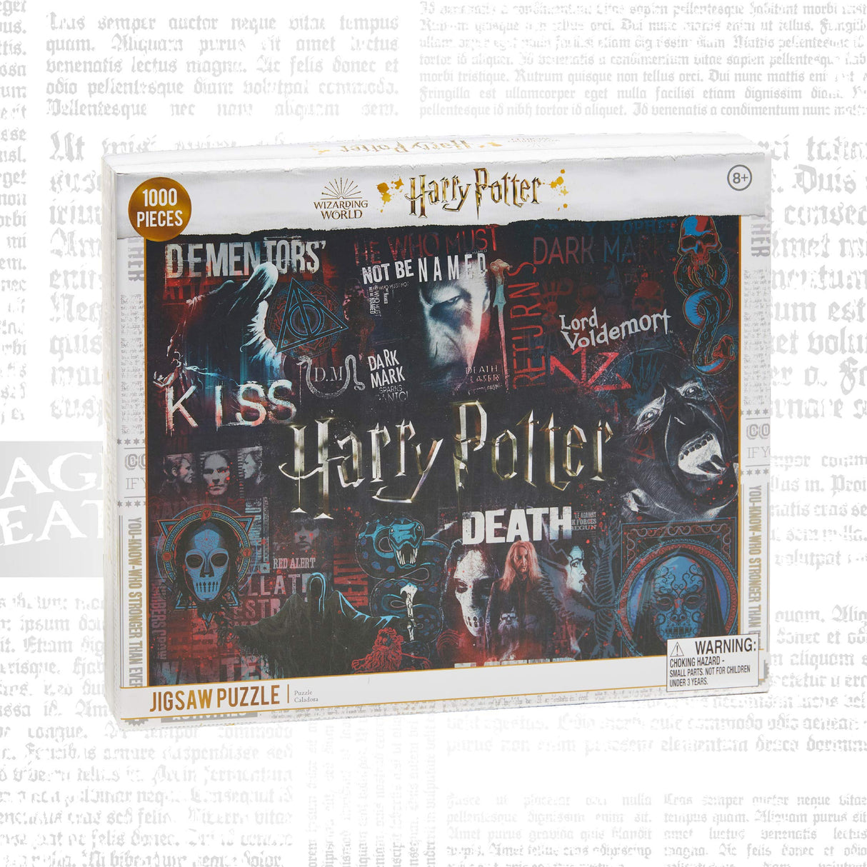 Paladone Harry Potter Dark Arts 1000 Piece Jigsaw Puzzle, featuring Voldemort and Death Eaters - 30" x 24" Spooky Merchandise & Poster for Harry Potter Fans, Black Paladone