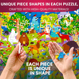QUOKKA 100 Piece Puzzles for Kids Ages 4-6 – 3 Floor Kids Puzzles Ages 6-8 Year Old – Toy for Learning Ocean & Forest Animals for 8-10 yo – Jigsaw Toddler Game for Boy and Girl Ages 3-5 QUOKKA