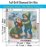 CHWGLFGG 5D Diamond Art Kits for Adults Beginners, Adults-Animal Dog Diamond Painting Kits, DIY Full Round Drill Paint by Diamonds Dot Gem Art, Home Wall Decor 13.7X 13.7 Inch CHWGLFGG