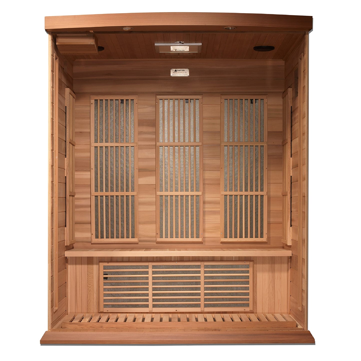 DYNAMIC SAUNAS Maxxus MX-K306-01 Elite 3-Person Near Zero EMF (Under 2 MG) FAR Infrared Sauna, (Canadian Clear Red Cedar) Curb Side Delivery - WoodArtSupply