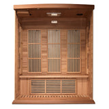 DYNAMIC SAUNAS Maxxus MX-K306-01 Elite 3-Person Near Zero EMF (Under 2 MG) FAR Infrared Sauna, (Canadian Clear Red Cedar) Curb Side Delivery DYNAMIC SAUNAS
