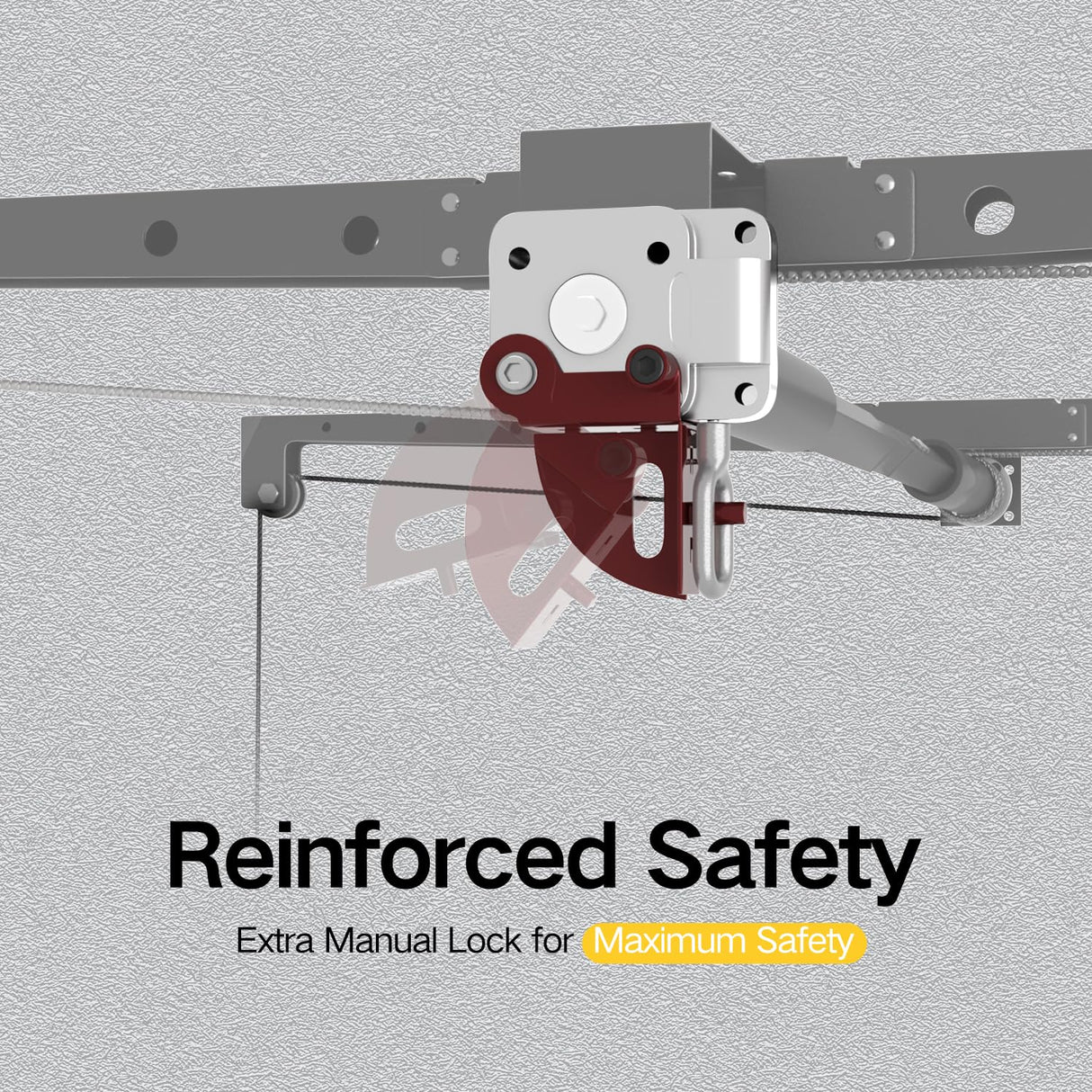 Overhead Garage Storage Rack for 10-12 ft Ceiling, Heavy-duty 4x4 FT Garage Ceiling Storage Racks with Safety Lock, Ideal for Storage Mounted Lift System and Storage Organizer, 250lbs Capacity KOKORACKER