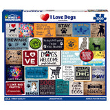 White Mountain Puzzles - I Love Dogs - 1000 Piece Jigsaw Puzzle for Adults & Kids - Fun Family Activity - 24"x30" White Mountain